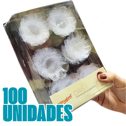 Kit Forminha para Doces Daisy Cristal C/ 100 Unidades Ultrafest