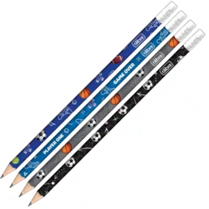 Kit Lápis com Borracha 04 Unidades Sortido Player Tilibra
