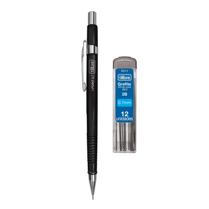 Kit Lapiseira 0.7mm Preto i-Point + Grafite Tilibra