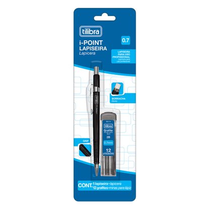 Kit Lapiseira 0.7mm Verde i-Point + Grafite Tilibra