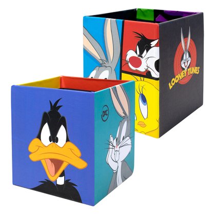 Kit Organizadores de Mesa e Bloco de Anotações Looney Tunes Dac