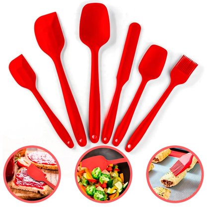 Kit Utensilios de Silicone 6 Peças Sortido Mori