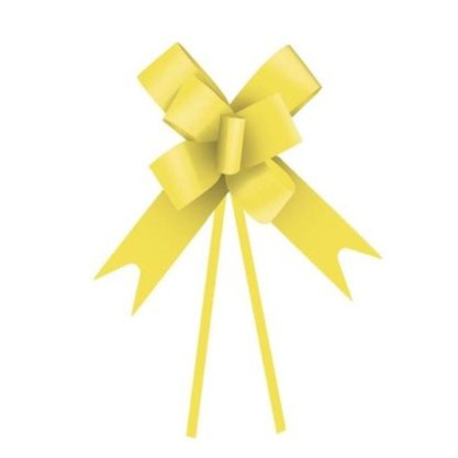 Laço Pronto 23mm Médio Amarelo com 10 Unidades Cromus