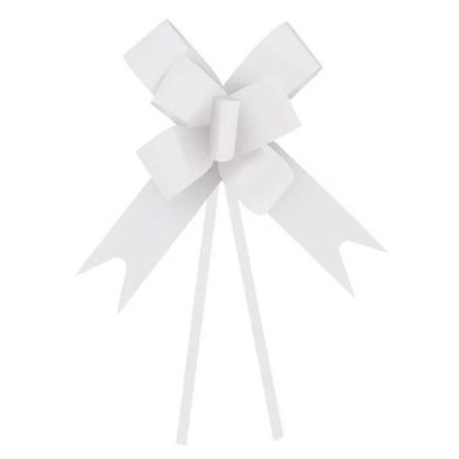 Laço Pronto 23mm Médio Branco com 10 Unidades Cromus