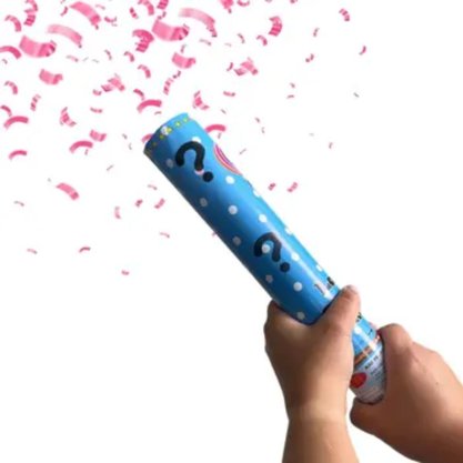 Lança Confete Chá Revelação Menina Rosa CRG Festas