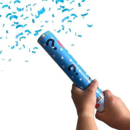 Lança Confete Chá Revelação Menino Azul CRG Festas