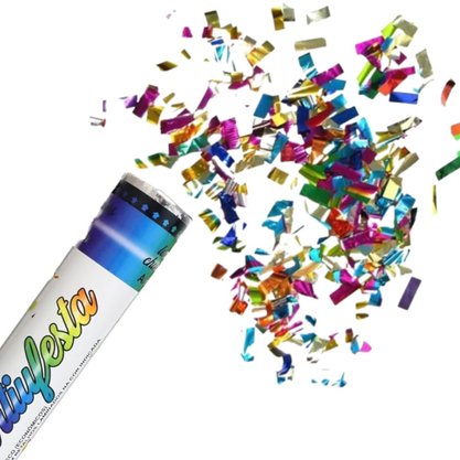 Lança Confete Multicolor Partiu 30cm