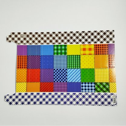 Lanterna Junina de Papel Xadrez 04 Unidades Kaixote