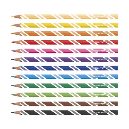 Lápis Cor 12 Cores Decorado Wave Fun Bazze