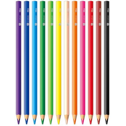Lápis De Cor 12 Cores + 2 Lápis Grafite Triangular Tilibra