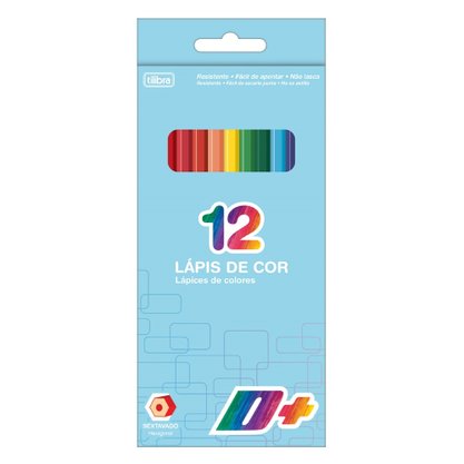 Lápis de Cor 12 Cores D+ Tilibra