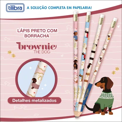 Lápis Grafite Nº2 Unidade Sortido BROWNIE Tilibra