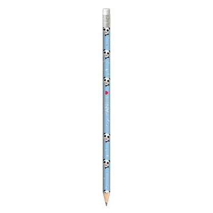 Lápis Grafite Preto Nº2 com Borracha Azul Panda Tilibra