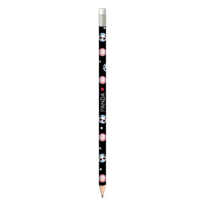 Lápis Grafite Preto Nº2 com Borracha Preto Panda Tilibra
