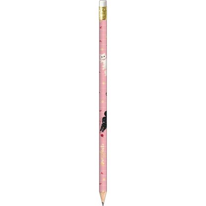 Lápis Grafite Preto Nº2 com Borracha Rosa Purrfect Tilibra