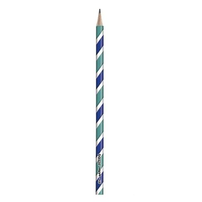 Lápis Preto Nº 2 HB Redondo Azul e Verde Água Wave Bazze