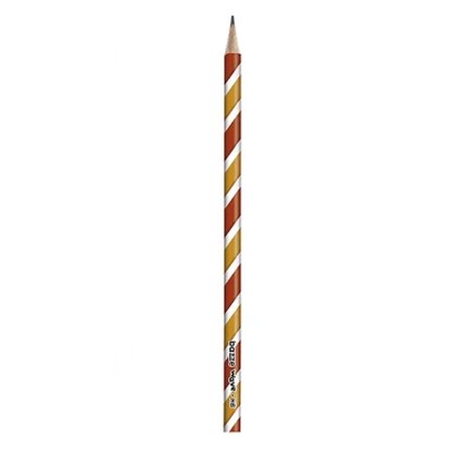 Lápis Preto Nº 2 HB Redondo Vermelho e Laranja Wave Bazze