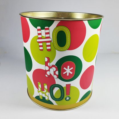 Lata Para Panetone 500g Colorido Ho Ho Ho! Natalino Cromus
