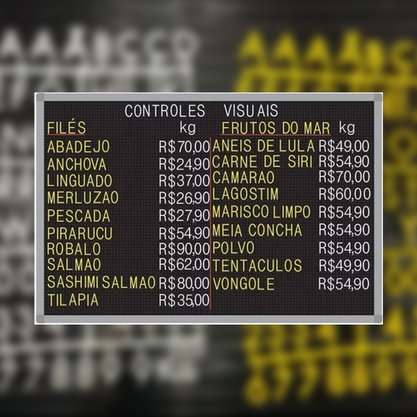 Letras E Números P/ Tabela Preços 1000 Unidades