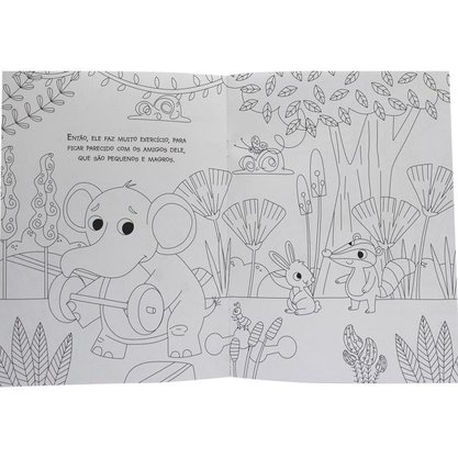 Livro Amiguinhos Para Colorir Elefante Todolivro