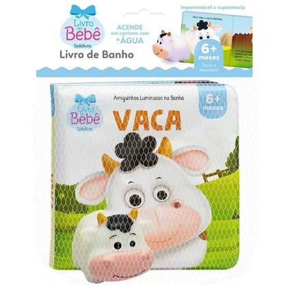 Livro Banho Amiguinhos Luminosos Vaca TodoLivro