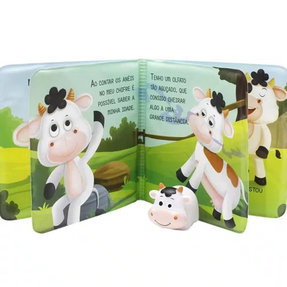 Livro Banho Amiguinhos Luminosos Vaca TodoLivro
