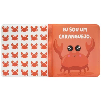 Livro Banho Companheiros No Banho Caranguejo C/ Esponja Todo Livro