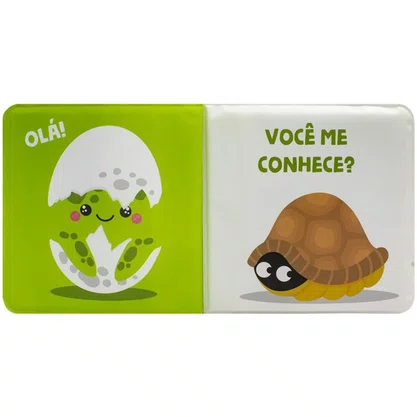 Livro Banho Companheiros No Banho Tartaruga C/ Esponja Todo Livro