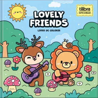 Livro Colorir CD Cute e Relax Lovely Friends 46fls Tilibra