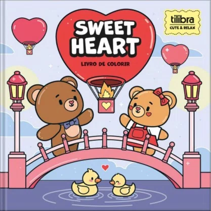 Livro Colorir CD Cute e Relax Sweet Heart 46fls Tilibra