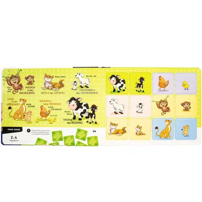 Livro Com Jogo De Memoria Mamães & Filhotes 36 Pecas Todolivro