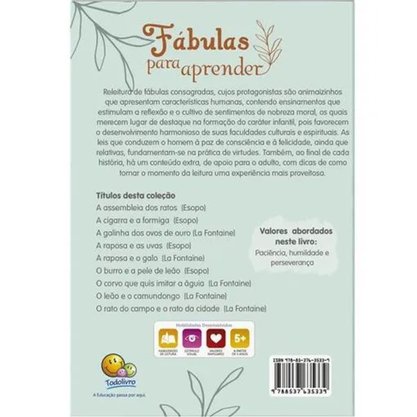 Livro Fabulas Para Aprender - A Lebre e a Tartaruga Todolivro