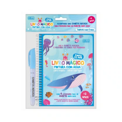 Livro Mágico Pintura C/ Água Fundo do Mar Tilibra