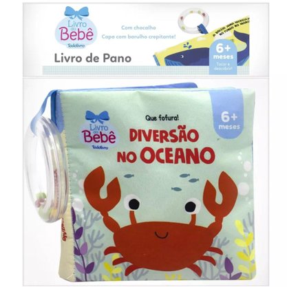 Livro Pano Diversao No Oceano  C/ Chocalho Todolivro