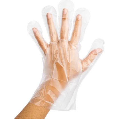 Luva Descartavel Plastica Mblife C/ 100 Un