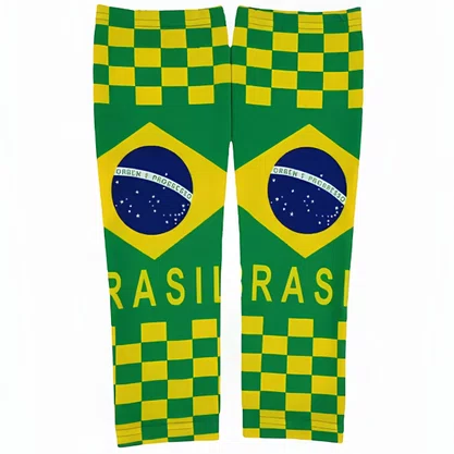 Manguito Manga Bandeira Brasil Tecido Par