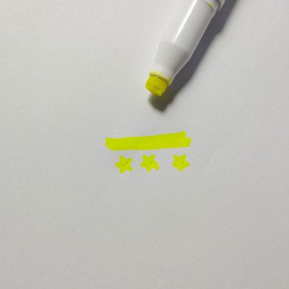 Marca Texto Amarelo com Carimbo de Estrela Brw