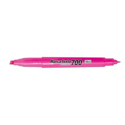 Marca Texto Duas Pontas 1Mm E 4Mm Rosa 700 Tilibra