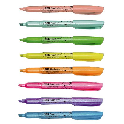 Marca Texto Laranja Flash Holic Glitter Tris