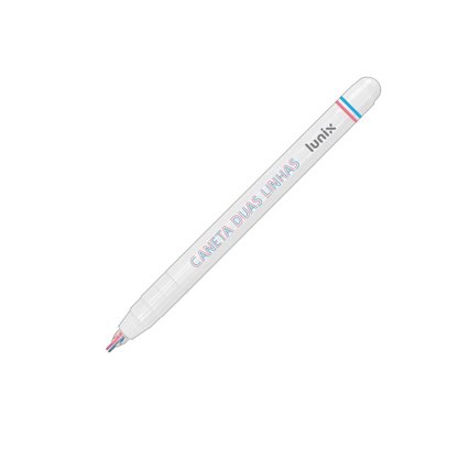 Marcador Duas Linhas 0,5mm Azul Claro e Rosa Lunix Tilibra