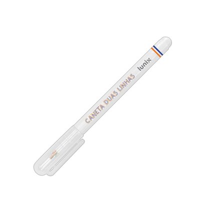Marcador Duas Linhas 0,5mm Azul e Laranja Lunix Tilibra