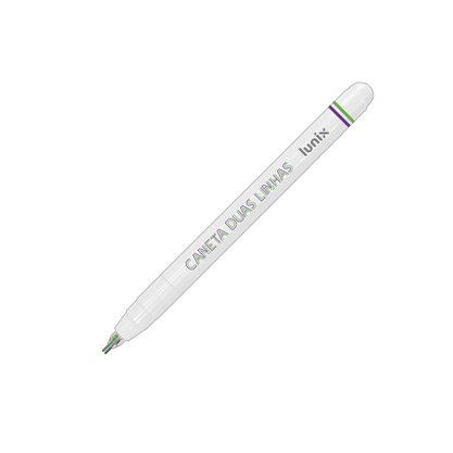 Marcador Duas Linhas 0,5mm Roxo e Verde Lunix Tilibra