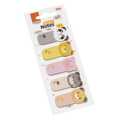 Marcador de Página Adesivo Animais Zoo Smart Notes Brw