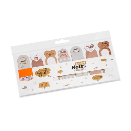 Marcador de Página Adesivo Café Tons Marrom Smart Notes Brw