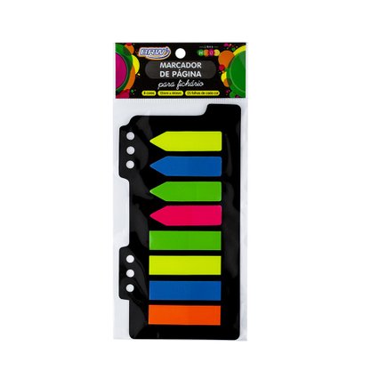 Marcador de Página Adesivo Seta Neon Smart Notes Brw