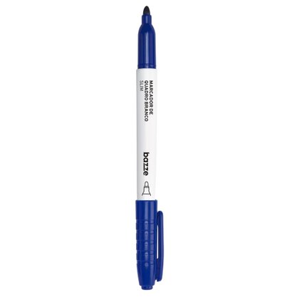 Marcador Para Quadro Branco Azul 4 Mm Slim Bazze