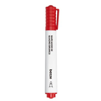 Marcador para Quadro Branco Vermelho 4 mm Jumbo Bazze