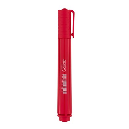 Marcador Permanente Recarregável Vermelho Brw
