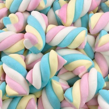 Marshmallow Torção Colorido Twist 250G Fini