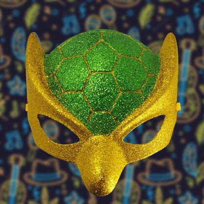 Máscara Brasil com Glitter Bazar Importadora